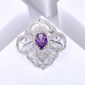 2018 venta caliente últimas broches elegantes del diamante del diseño de la flor de la manera para las señoras